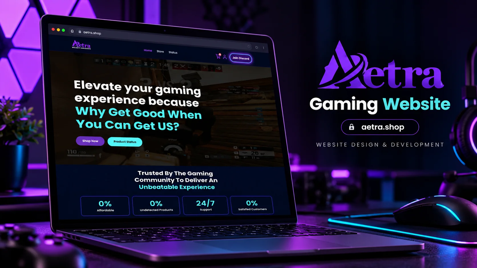 Aetra homepage preview
