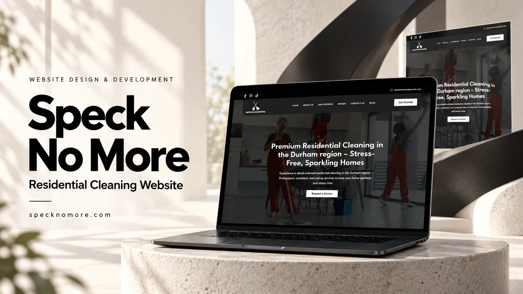 SpeckNoMore homepage preview