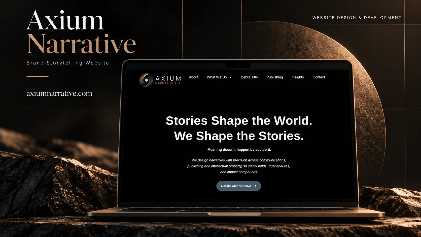 Axium Narrative homepage preview