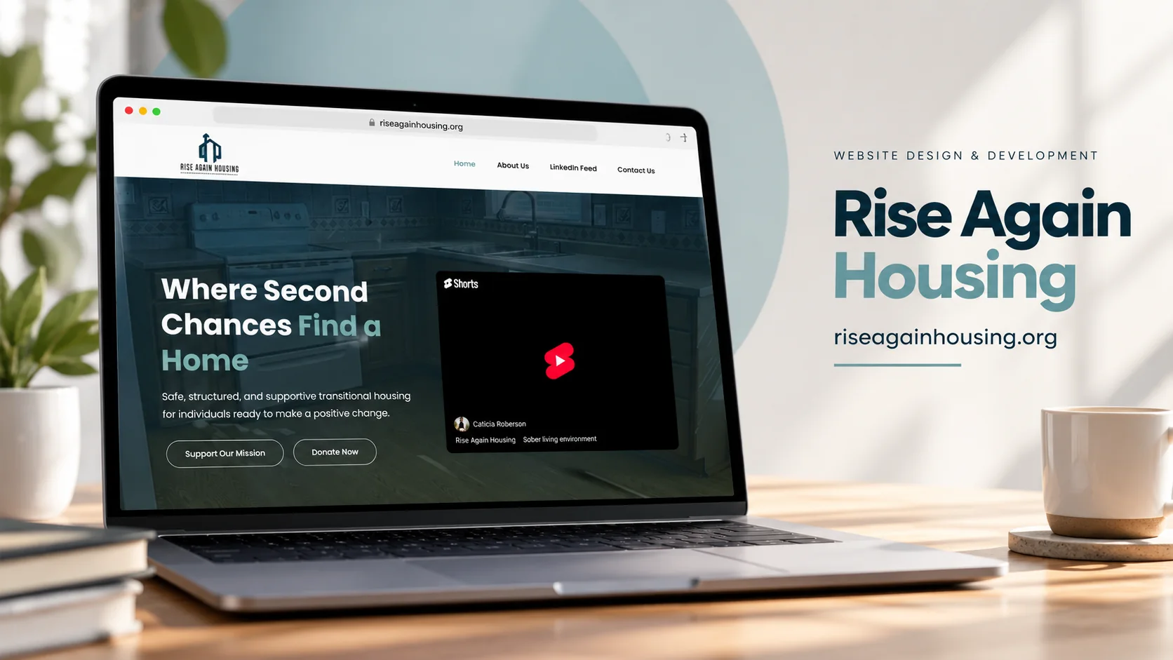 Rise Again Housing homepage preview
