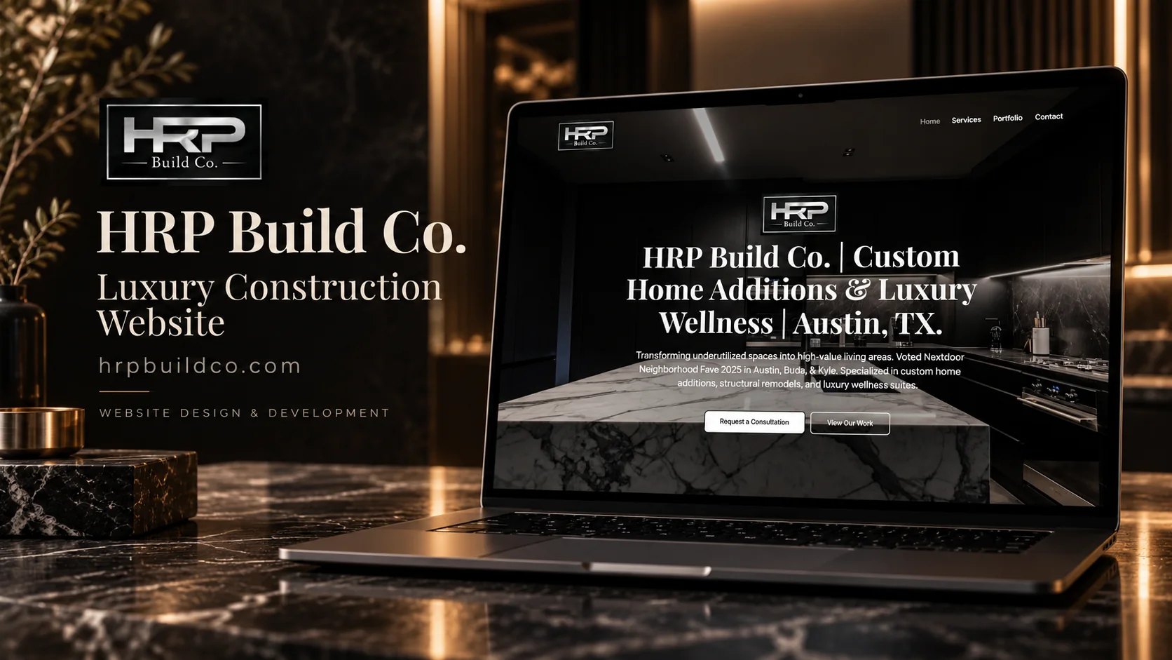 HRP Build Co homepage preview