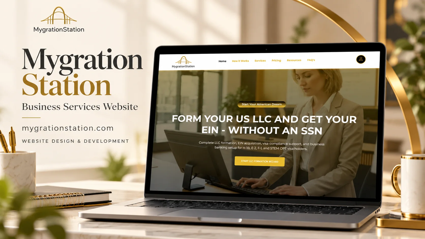 Mygration Station homepage preview