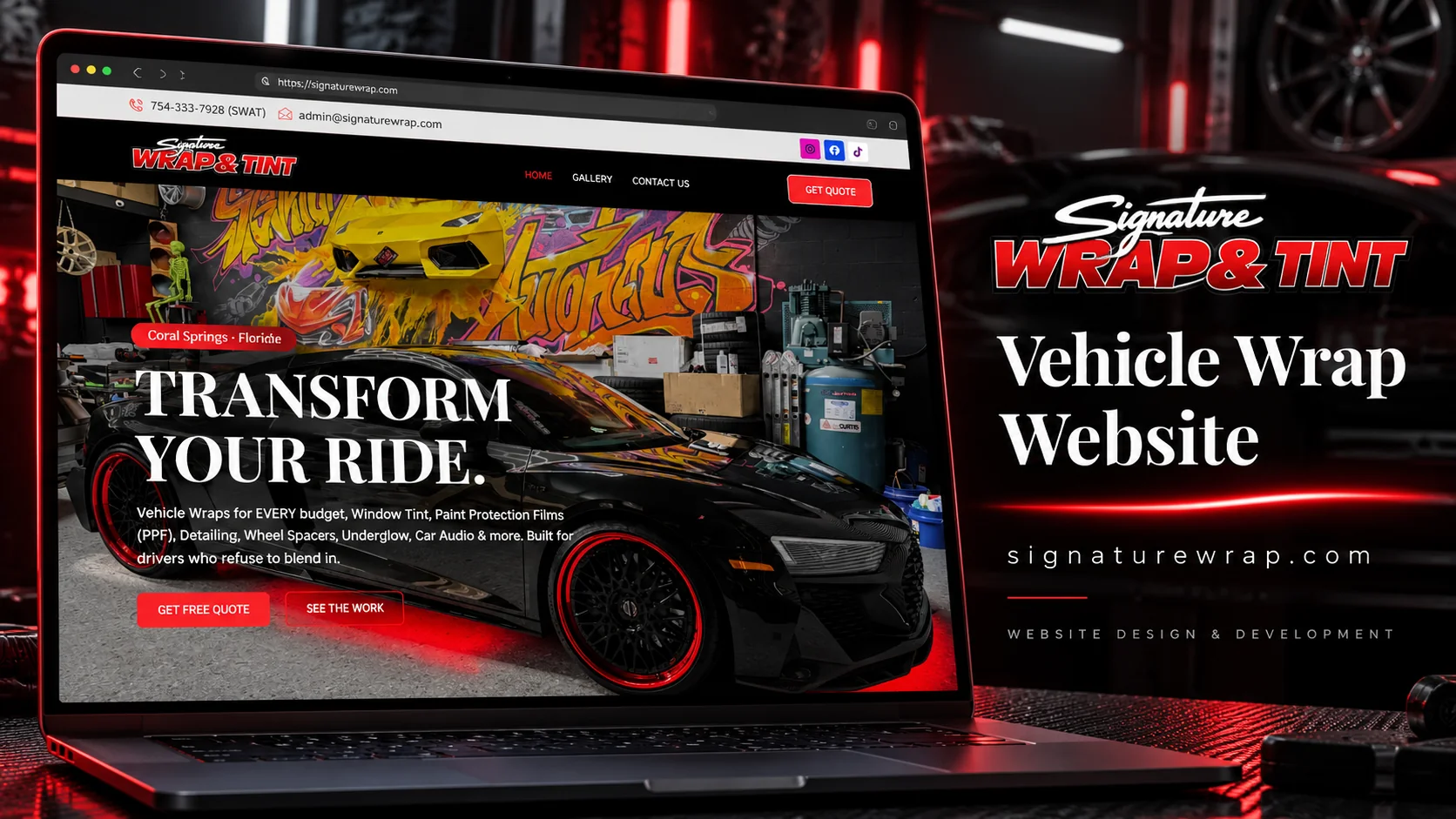 Signature Wrap homepage preview