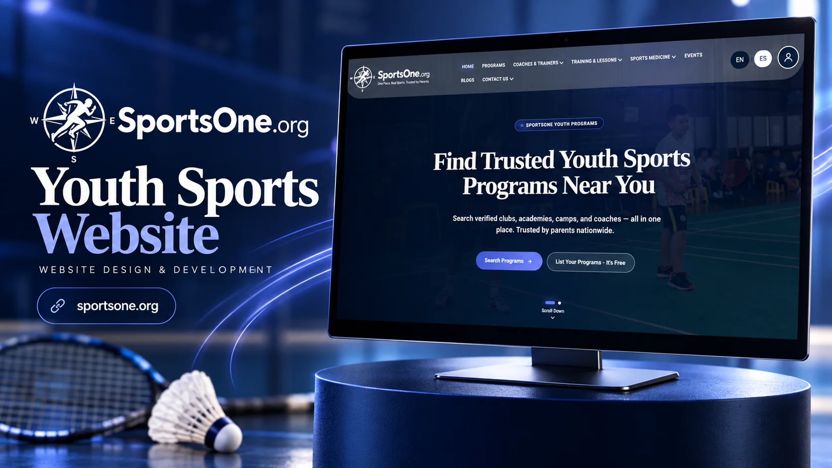 Sports One homepage preview
