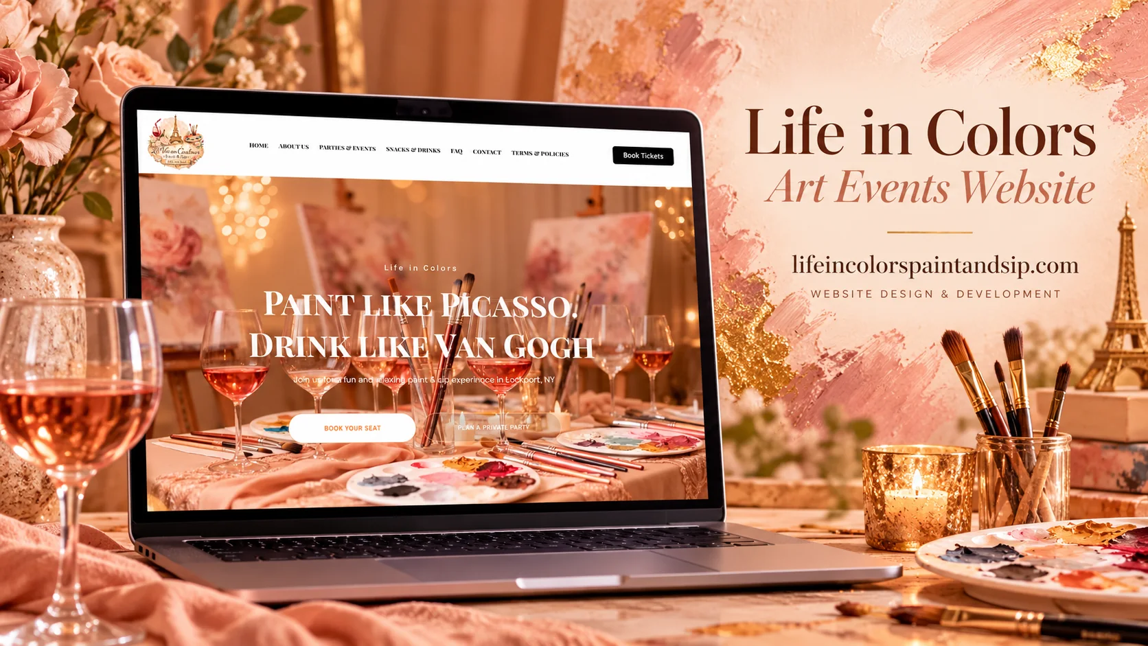 Life in Colors Paint & Sip homepage preview
