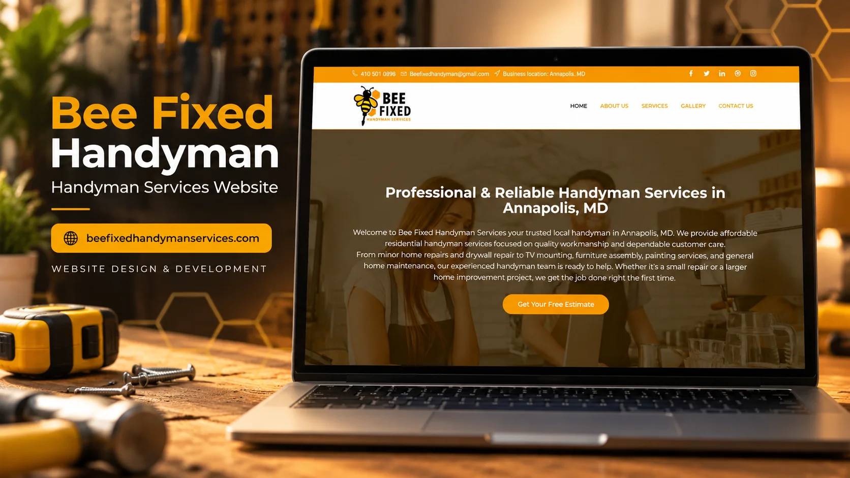 Bee Fixed Handyman homepage preview