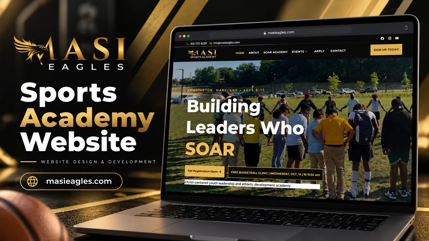 Masi Sports Academy homepage preview